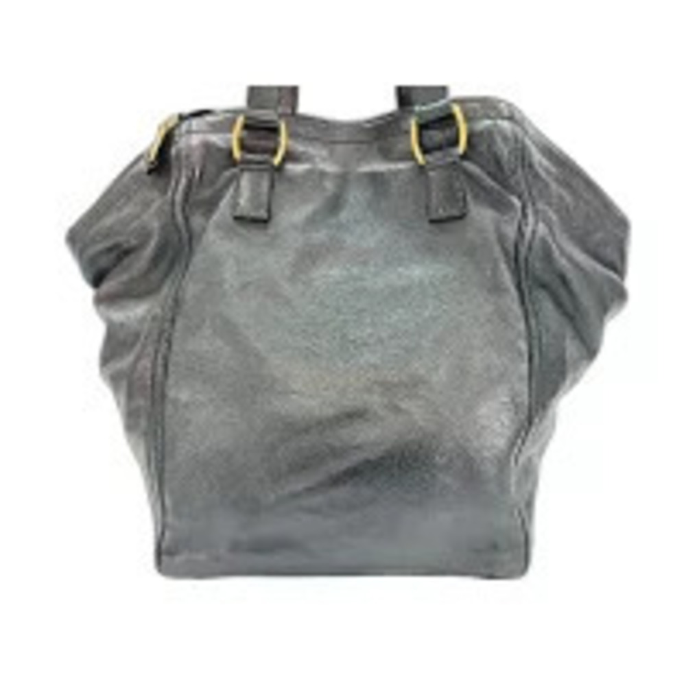 Saint Laurent Yves Leather Downtown Handbag Black